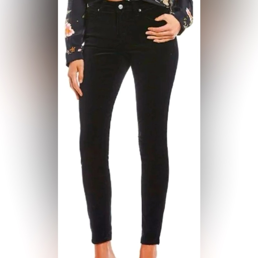 7 For All Mankind- Black Velvet Skinny Jean